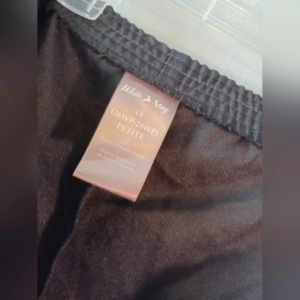 White Stag Black Dress Slacks Petite Plus Size 4X - Picture 5 of 5
